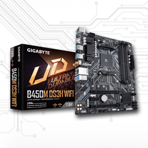 GIGABYTE B450-M DS3H Wi-Fi Motherboard